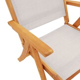 vidaXL Tuinstoelen (2x) Acacia/Textileen -40%! Inklapbaar
