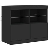vidaXL Dressoir Zwart LED 81cm - 40% Korting!