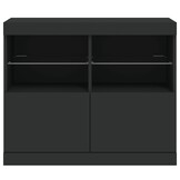 vidaXL Dressoir Zwart LED 81cm - 40% Korting!