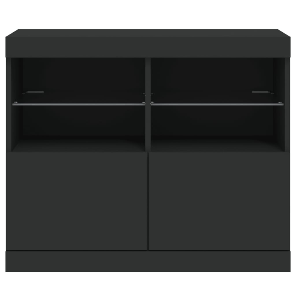 vidaXL Dressoir Zwart LED 81cm - 40% Korting!