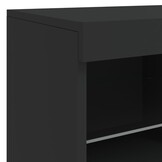 vidaXL Dressoir Zwart LED 81cm - 40% Korting!