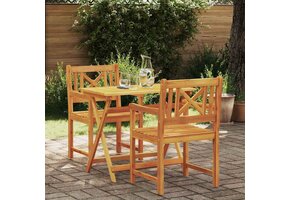 Tuinstoelen (2x) Acaciahout Bruin - 60% Korting! (Lichte schade)