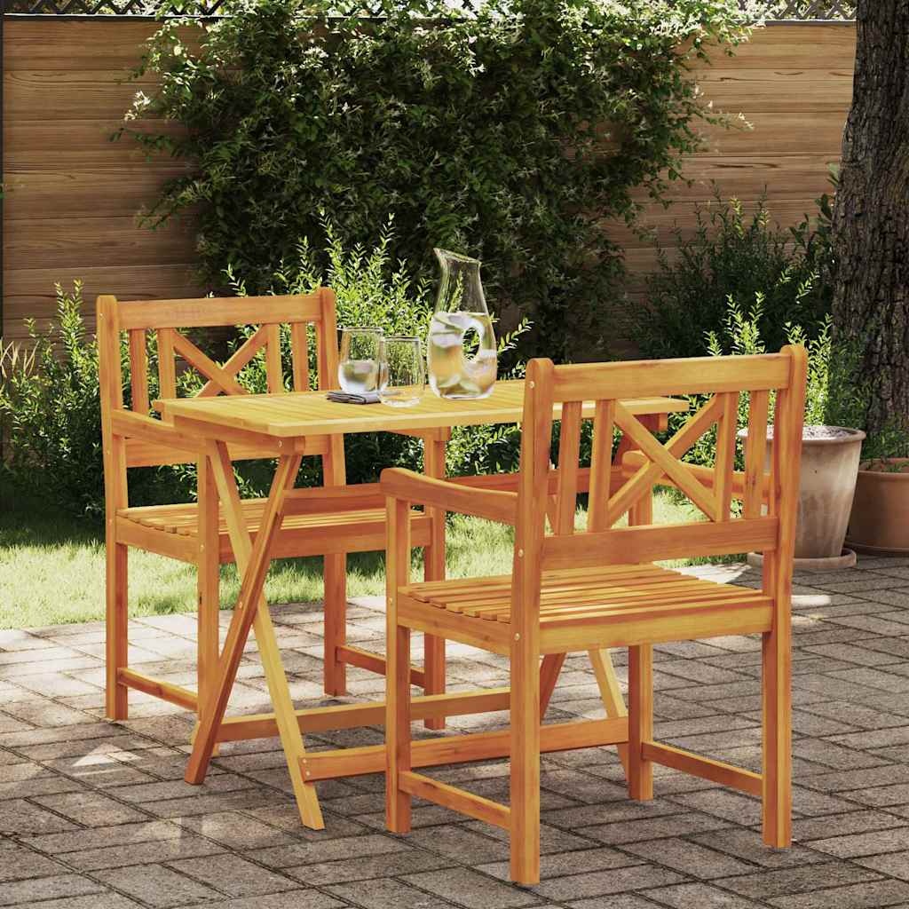 Tuinstoelen (2x) Acaciahout Bruin - 60% Korting! (Lichte schade)