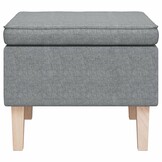 vidaXL Kruk Lichtgrijs - Houten Poten - 40% Korting!