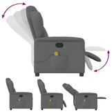 vidaXL Massagestoel Donkergrijs - 40% Korting!