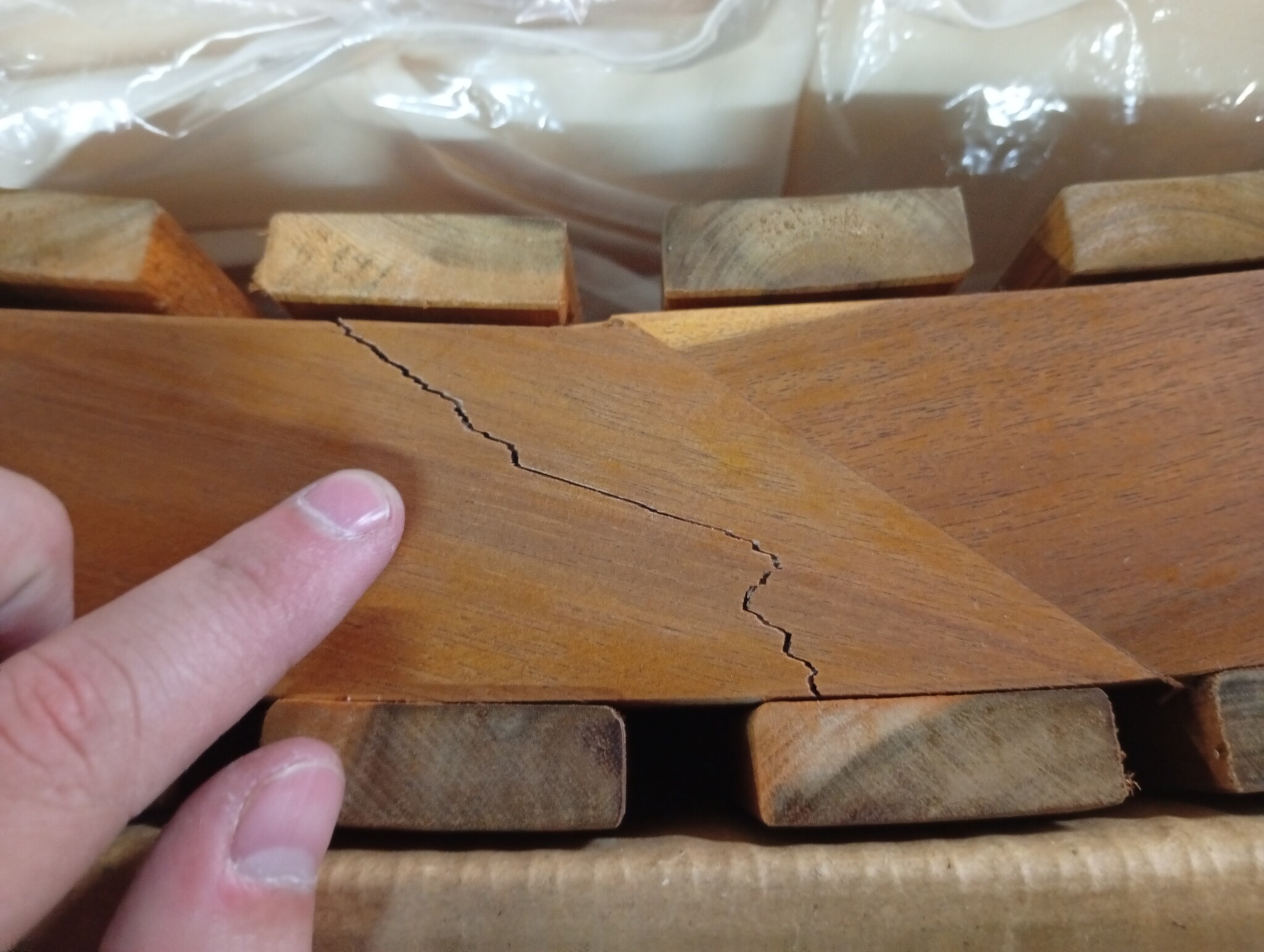 vidaXL Ligbed Acaciahout Crème - Beschadigd - 60% Korting!