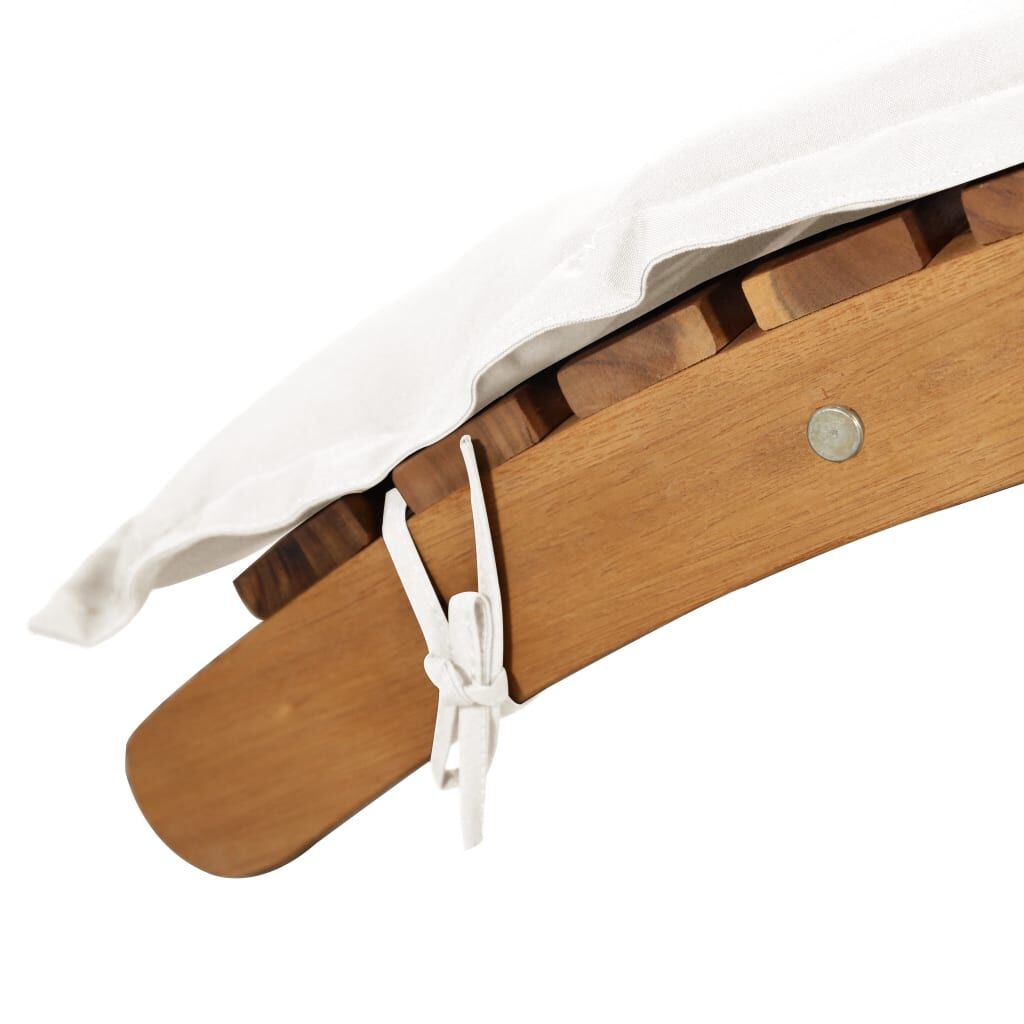 vidaXL Ligbed Acaciahout Crème - Beschadigd - 60% Korting!