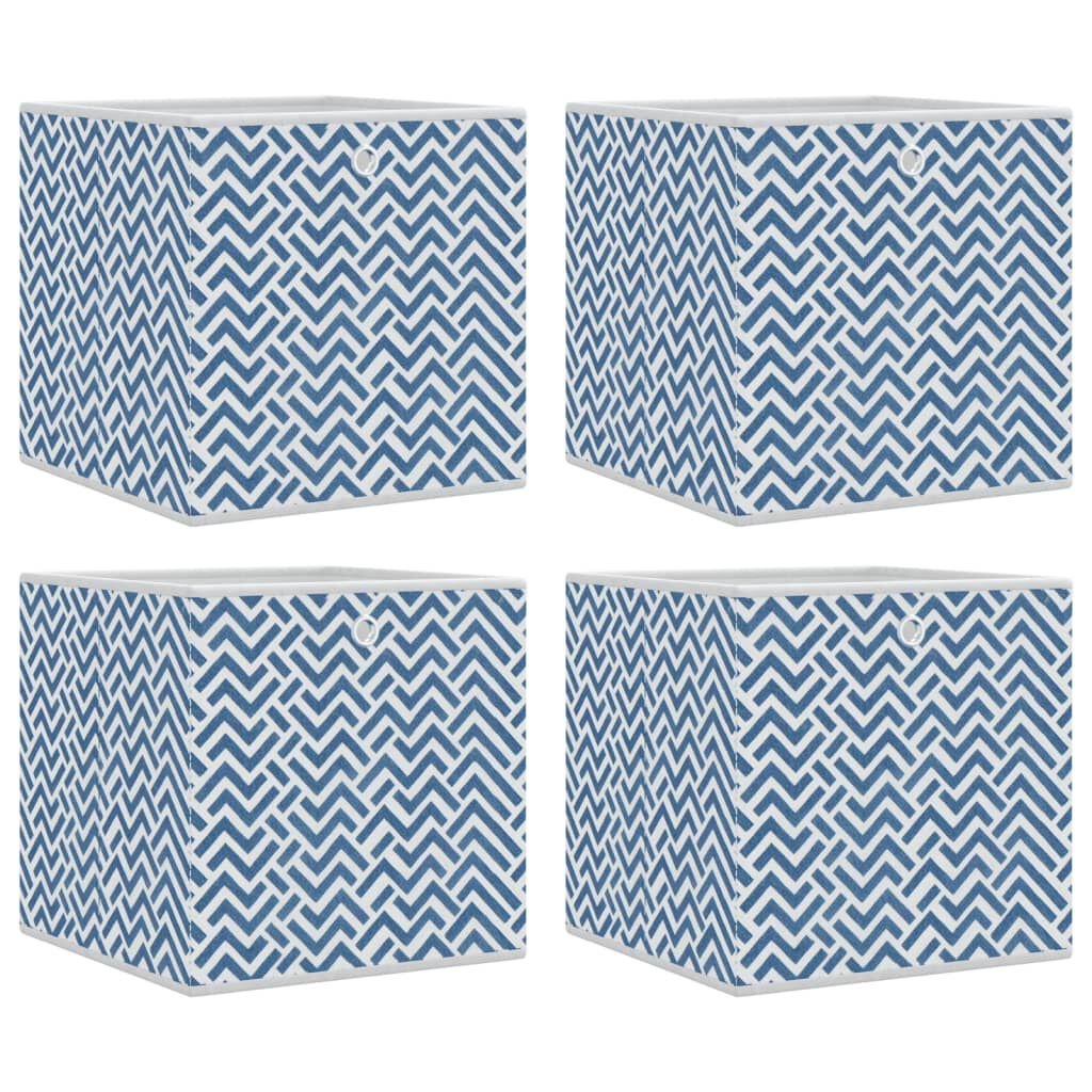 vidaXL Opbergboxen (4 st.) Blauw -56%! Opvouwbaar 32x32x32