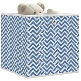 vidaXL Opbergboxen (4 st.) Blauw -56%! Opvouwbaar 32x32x32