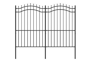 Tuinhek Zwart Staal 222cm - 46% Korting! (Retour)