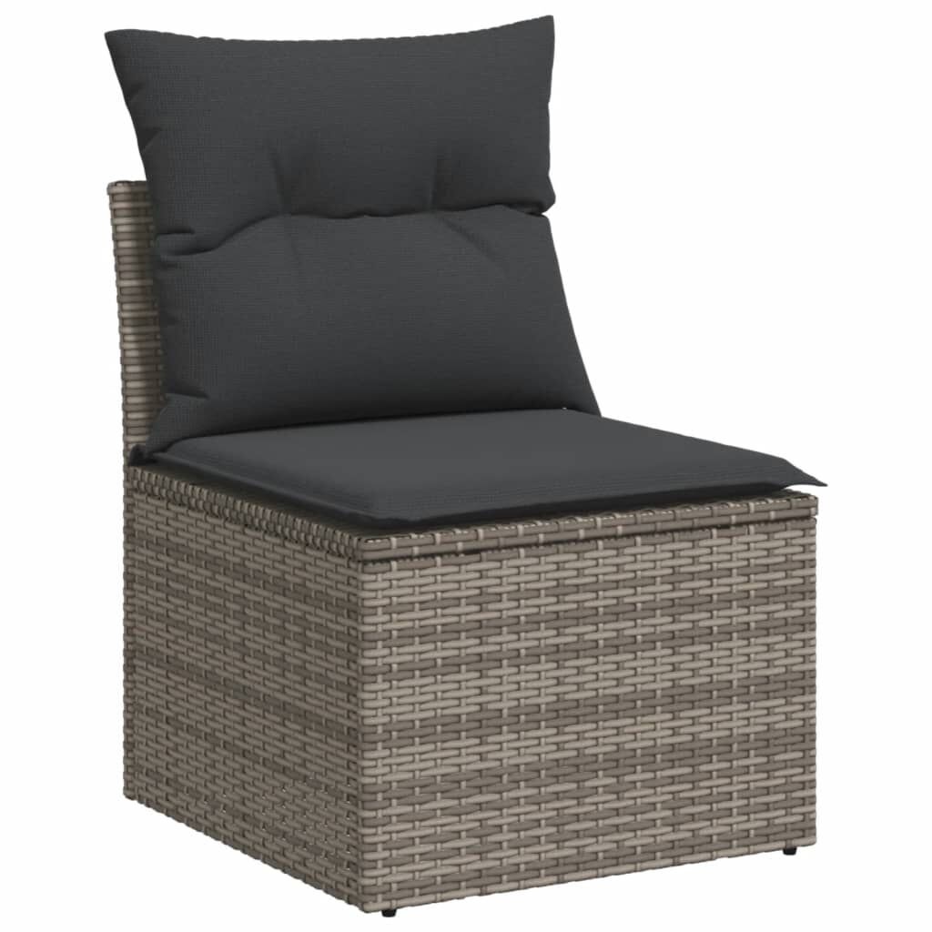 Tuinbank Grijs Rattan met Kussens - 65% Korting!