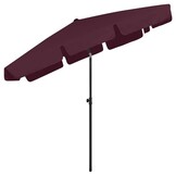 vidaXL Strandparasol Bordeaux 200x125cm - 46% Korting!