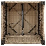 Tuinstoel met Tafel Poly Rattan Beige -56% Korting!