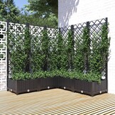 VidaXL Plantenbak met Latwerk 120cm Zwart - 51% Korting!