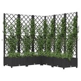 VidaXL Plantenbak met Latwerk 120cm Zwart - 51% Korting!