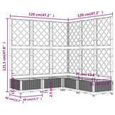 VidaXL Plantenbak met Latwerk 120cm Zwart - 51% Korting!