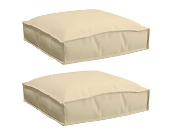 Palletkussen Beige (2 st) - 40x40cm - 51% Korting!