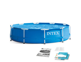 Intex Zwembad Ø305x76cm - Blauw - 61% Korting! (Doos Beschadigd)