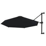 vidaXL Wandparasol 300cm Zwart - 51% Korting!