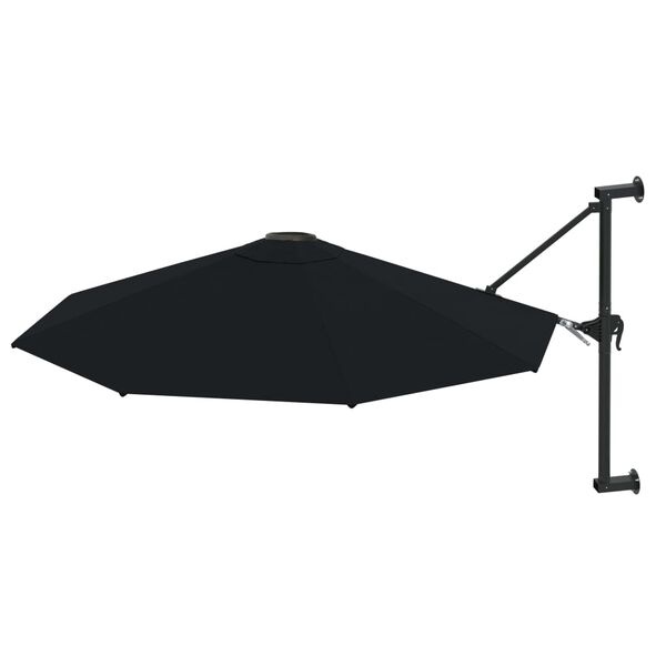 vidaXL Wandparasol 300cm Zwart - 51% Korting!