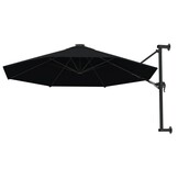 vidaXL Wandparasol 300cm Zwart - 51% Korting!