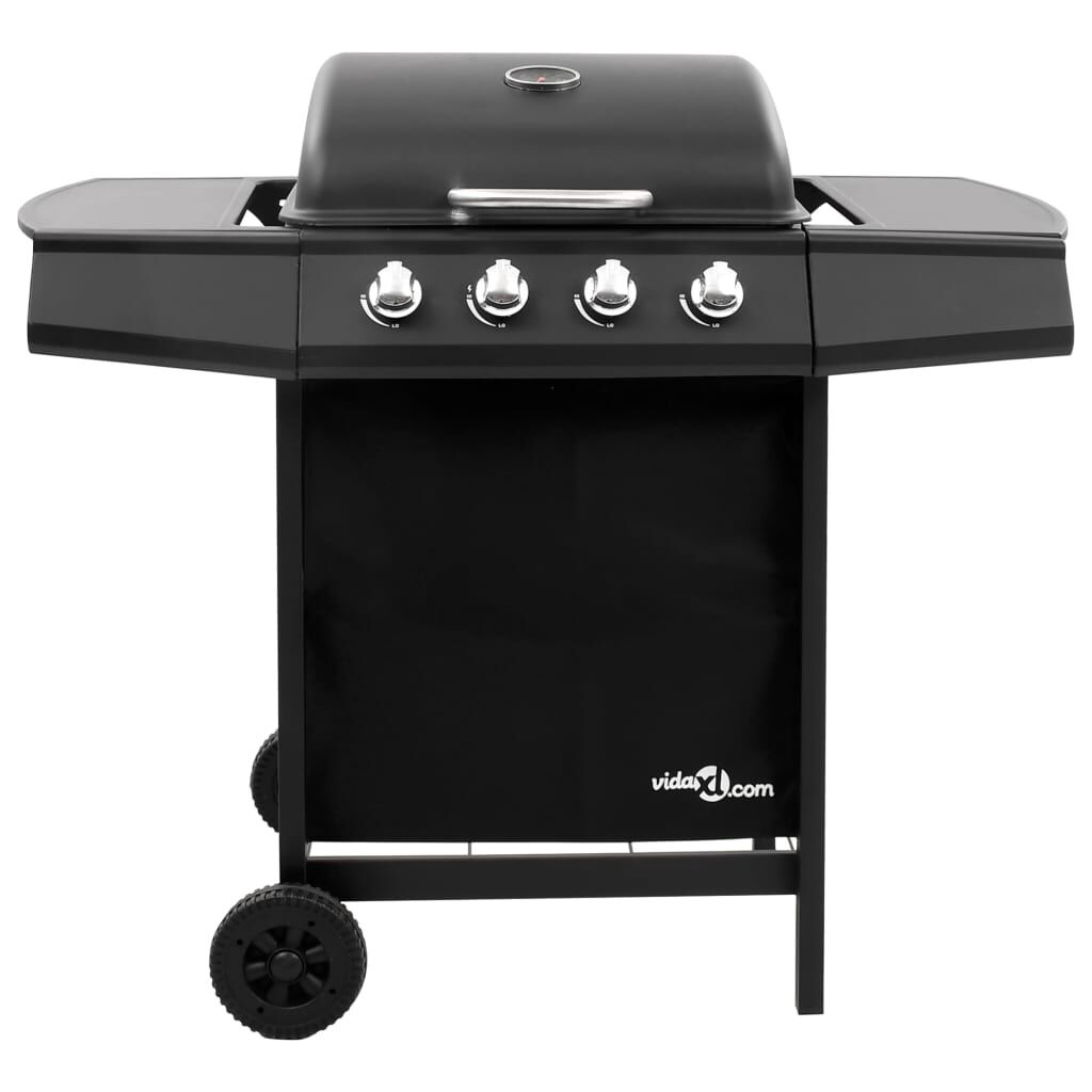 VidaXL Gasbarbecue met 4 Branders Zwart - 56% Korting!