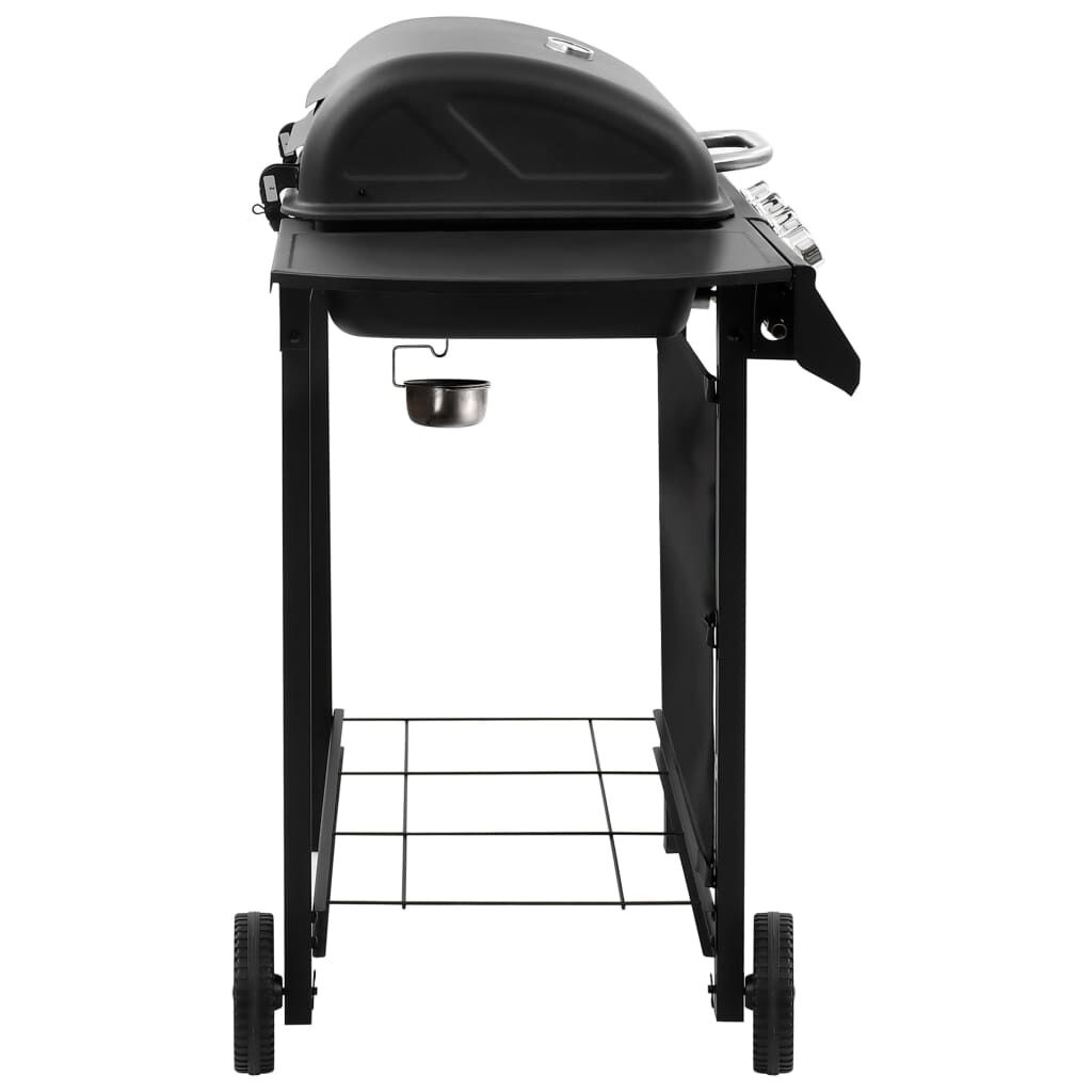 VidaXL Gasbarbecue met 4 Branders Zwart - 56% Korting!