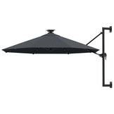 Wandparasol met LED - 300cm Antraciet - 56% Korting!
