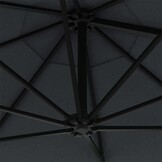 Wandparasol met LED - 300cm Antraciet - 56% Korting!
