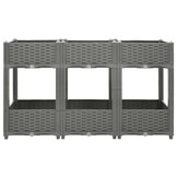 vidaXL Verhoogde Plantenbak 120cm Lichtgrijs - 51% Korting!