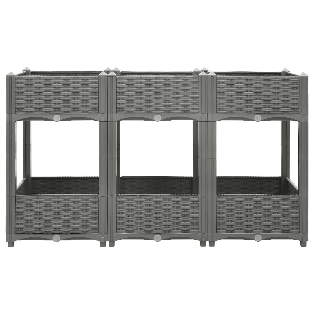 vidaXL Verhoogde Plantenbak 120cm Lichtgrijs - 51% Korting!