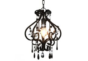 Plafondlamp Kralen Zwart E14 -55%! (Krasjes)