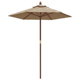 vidaXL Parasol Taupe 196x231cm - 40% Korting!