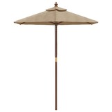 vidaXL Parasol Taupe 196x231cm - 40% Korting!