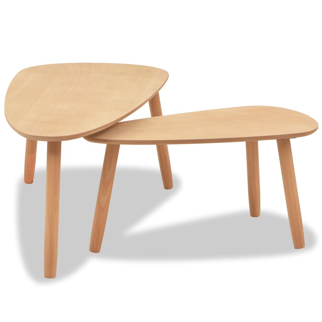 vidaXL Salontafelset Grenen Bruin - 2-delig - 55% Korting!