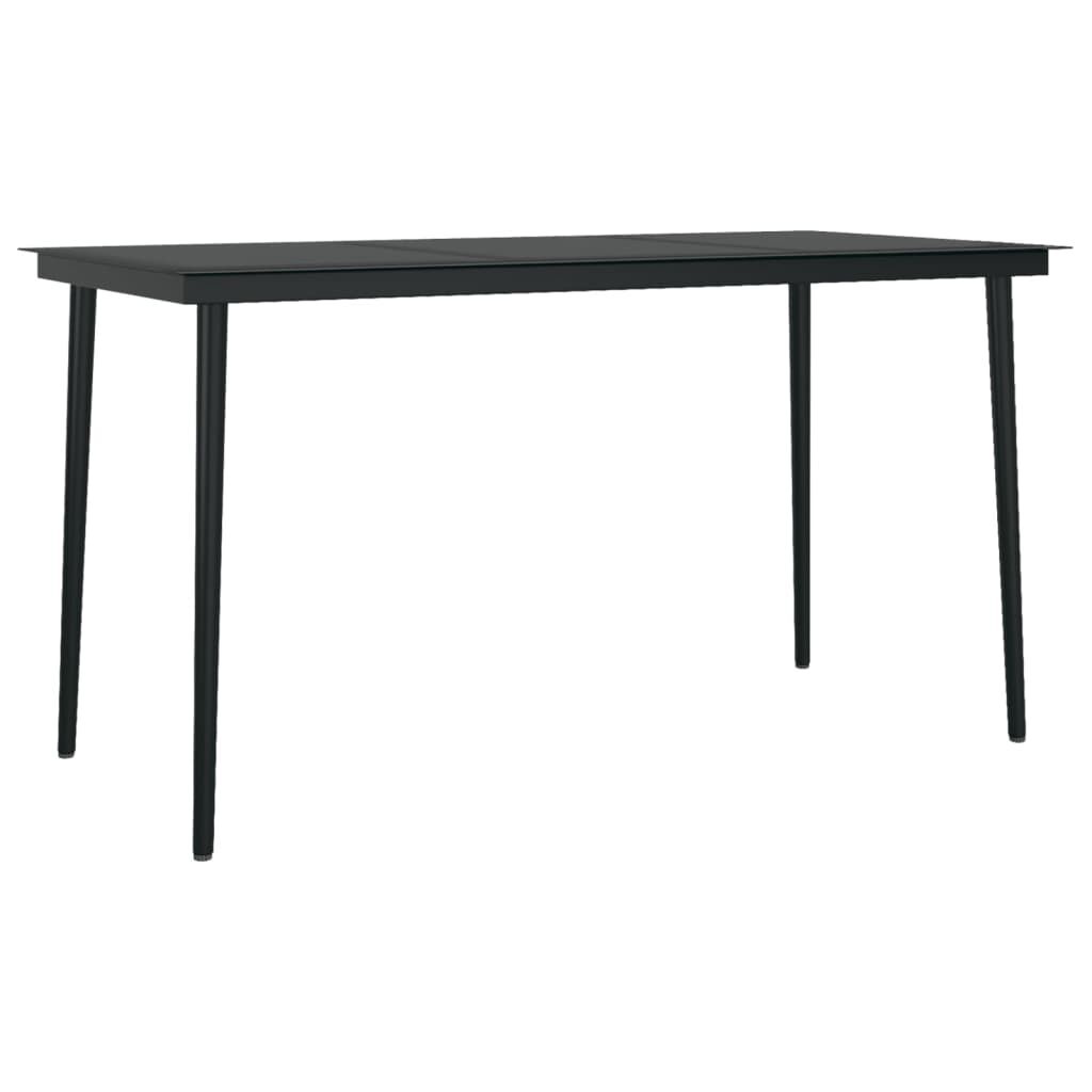 vidaXL Tuintafel Zwart - 140cm - 55% Korting! Krasjes, Zonder Montage