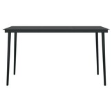 vidaXL Tuintafel Zwart - 140cm - 55% Korting! Krasjes, Zonder Montage