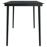 vidaXL Tuintafel Zwart - 140cm - 55% Korting! Krasjes, Zonder Montage