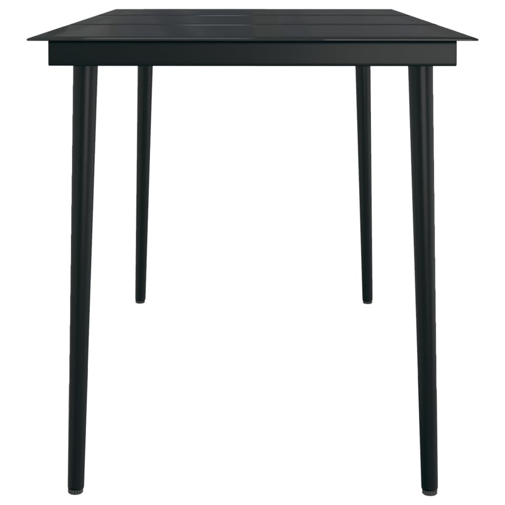vidaXL Tuintafel Zwart - 140cm - 55% Korting! Krasjes, Zonder Montage