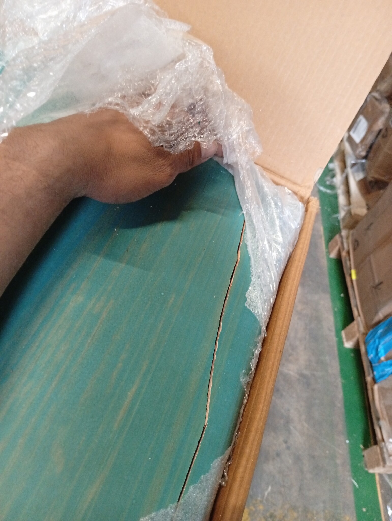 vidaXL Opbergkist Blauw Mangohout - Beschadigd - 60% Korting!