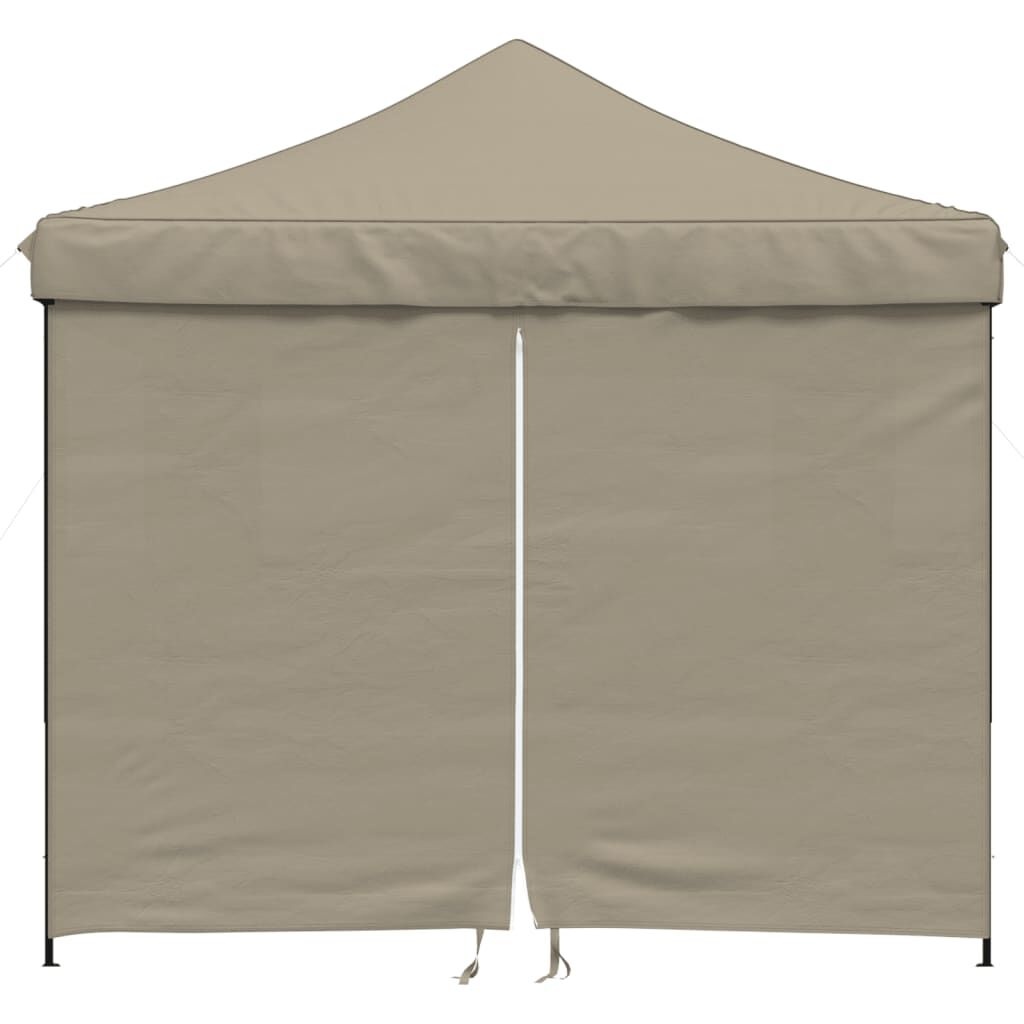 Partytent Inklapbaar Taupe m. Zijwanden -40%! Zo Goed Als Nieuw