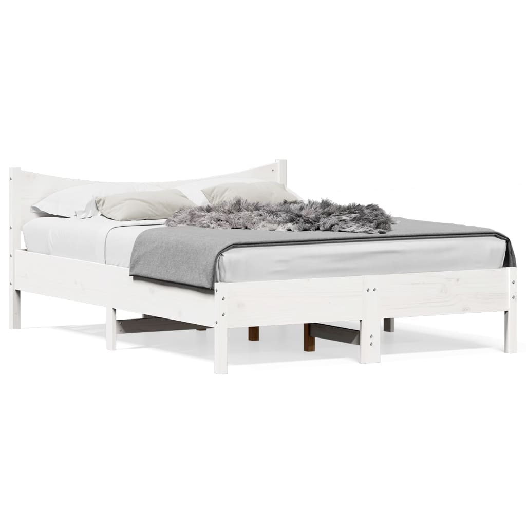 vidaXL Bedframe 120x200 Wit Grenen - 60% Korting! (Deukjes)