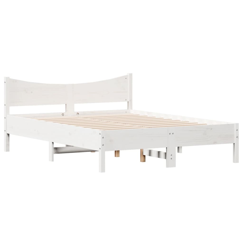 vidaXL Bedframe 120x200 Wit Grenen - 60% Korting! (Deukjes)