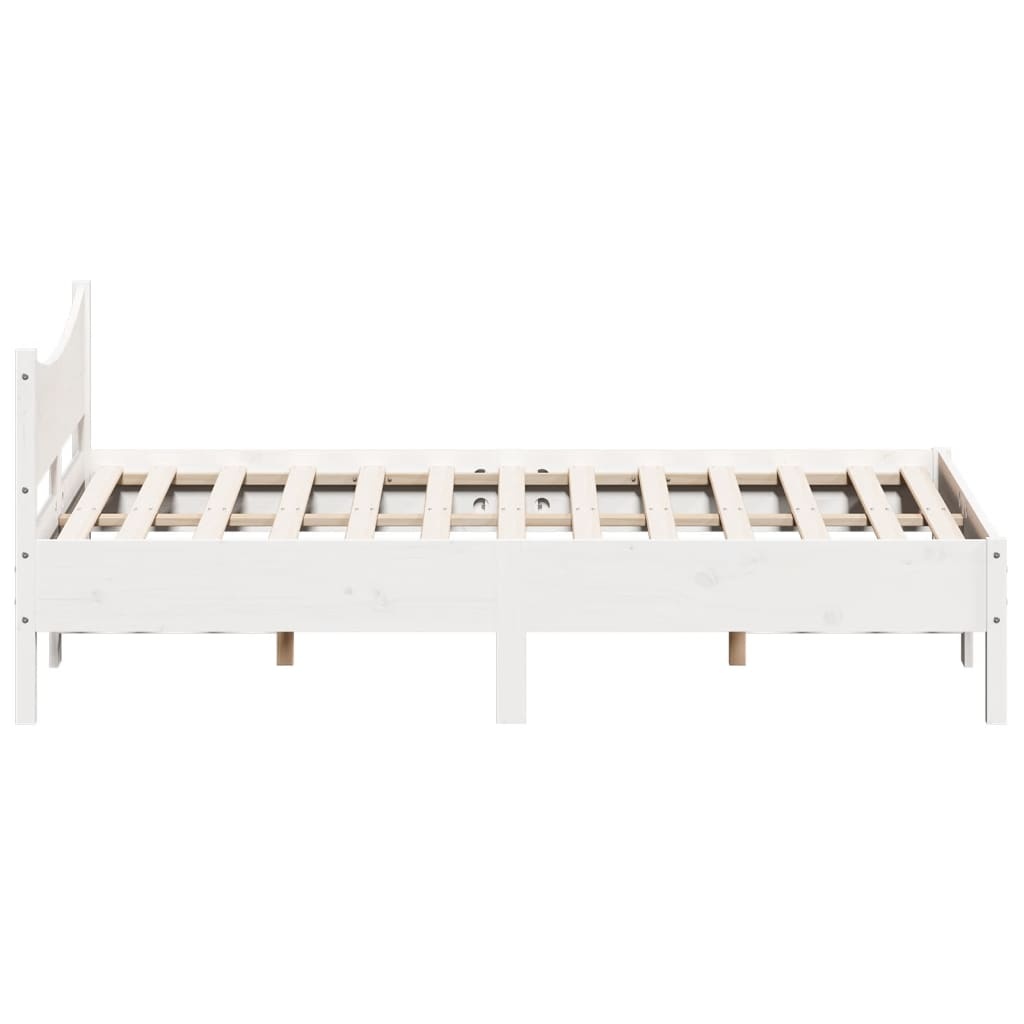 vidaXL Bedframe 120x200 Wit Grenen - 60% Korting! (Deukjes)