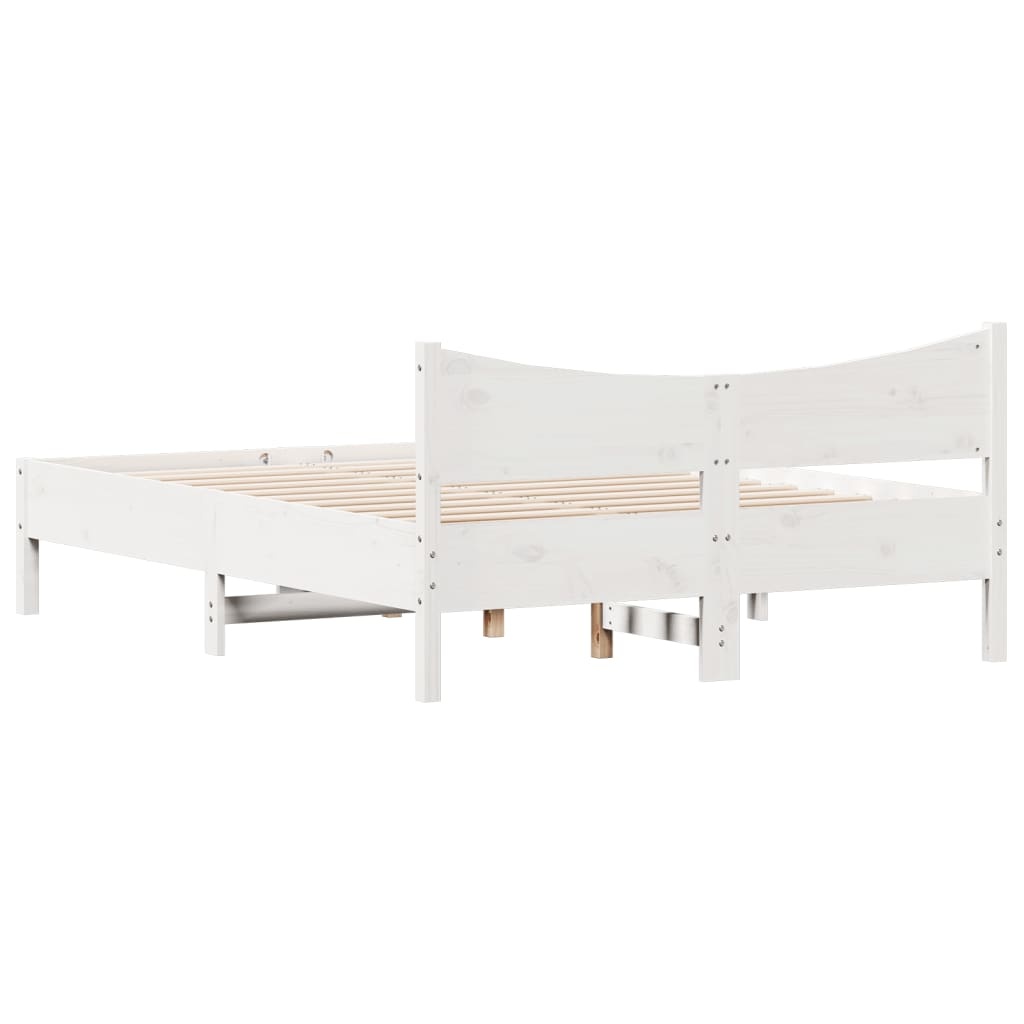 vidaXL Bedframe 120x200 Wit Grenen - 60% Korting! (Deukjes)
