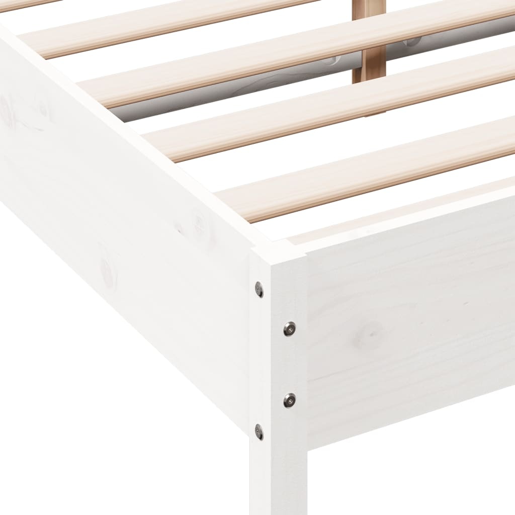 vidaXL Bedframe 120x200 Wit Grenen - 60% Korting! (Deukjes)