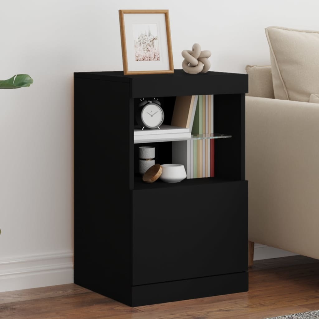 vidaXL Dressoir met LED Zwart 41cm - 40% Korting!