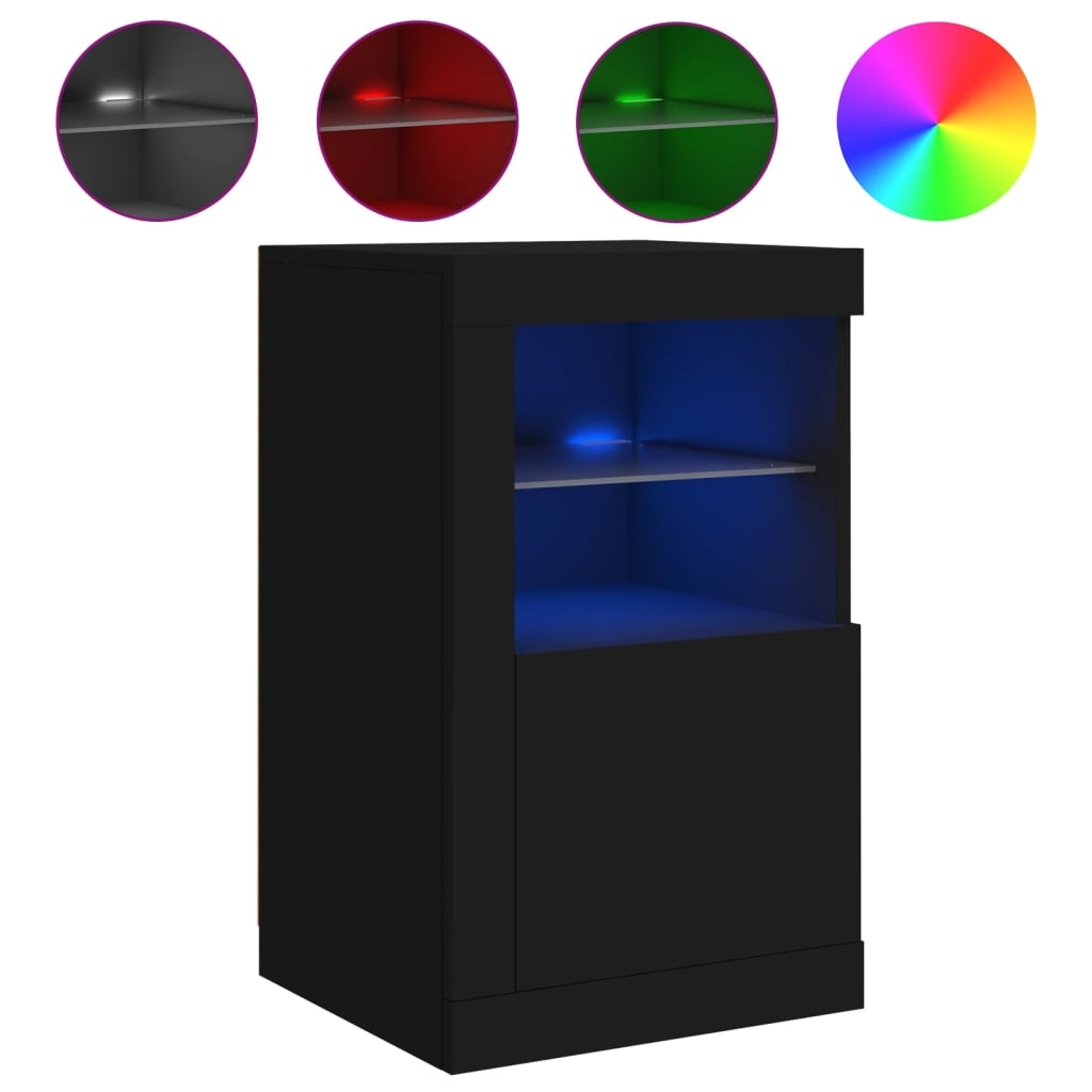 vidaXL Dressoir met LED Zwart 41cm - 40% Korting!