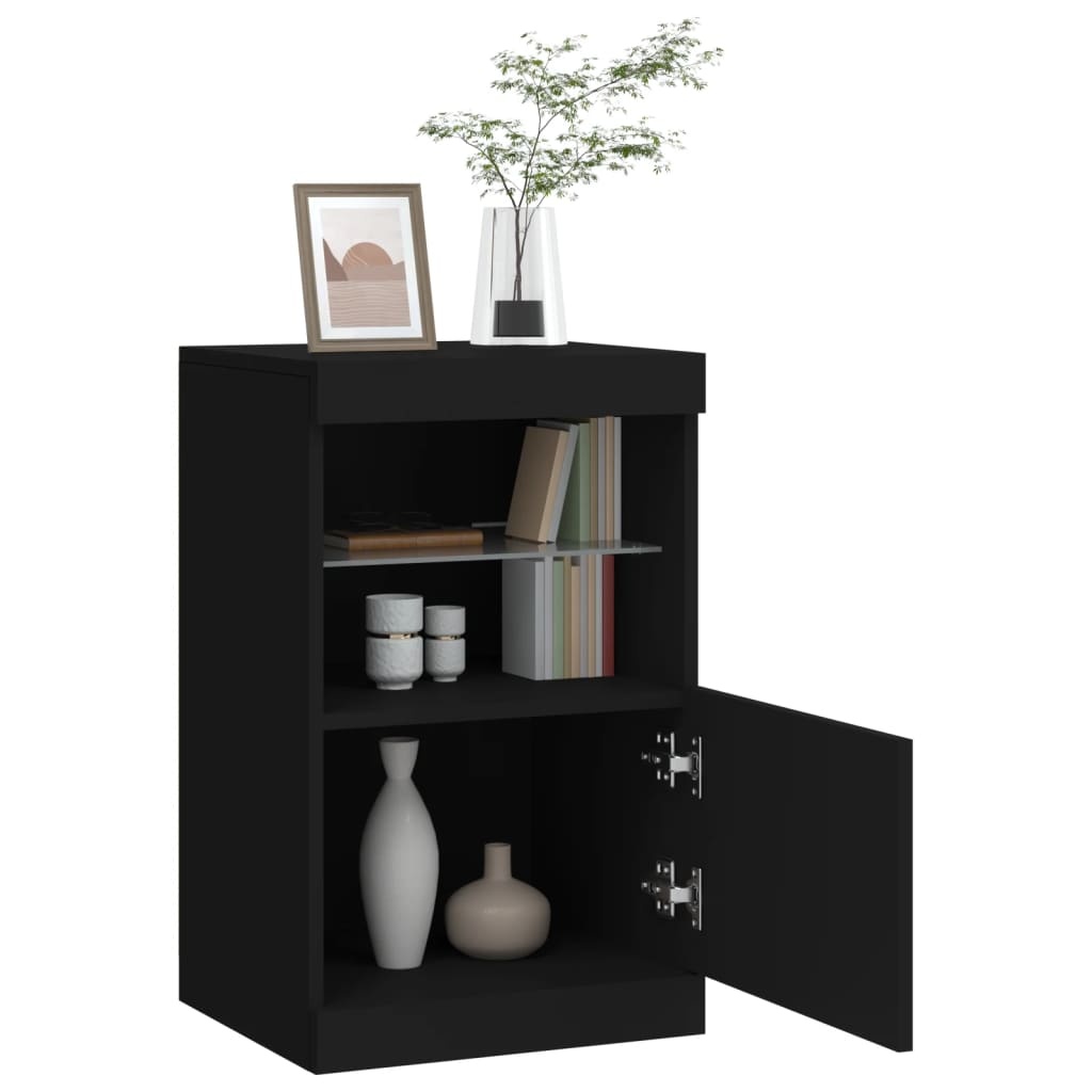 vidaXL Dressoir met LED Zwart 41cm - 40% Korting!