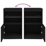 vidaXL Dressoir met LED Zwart 41cm - 40% Korting!